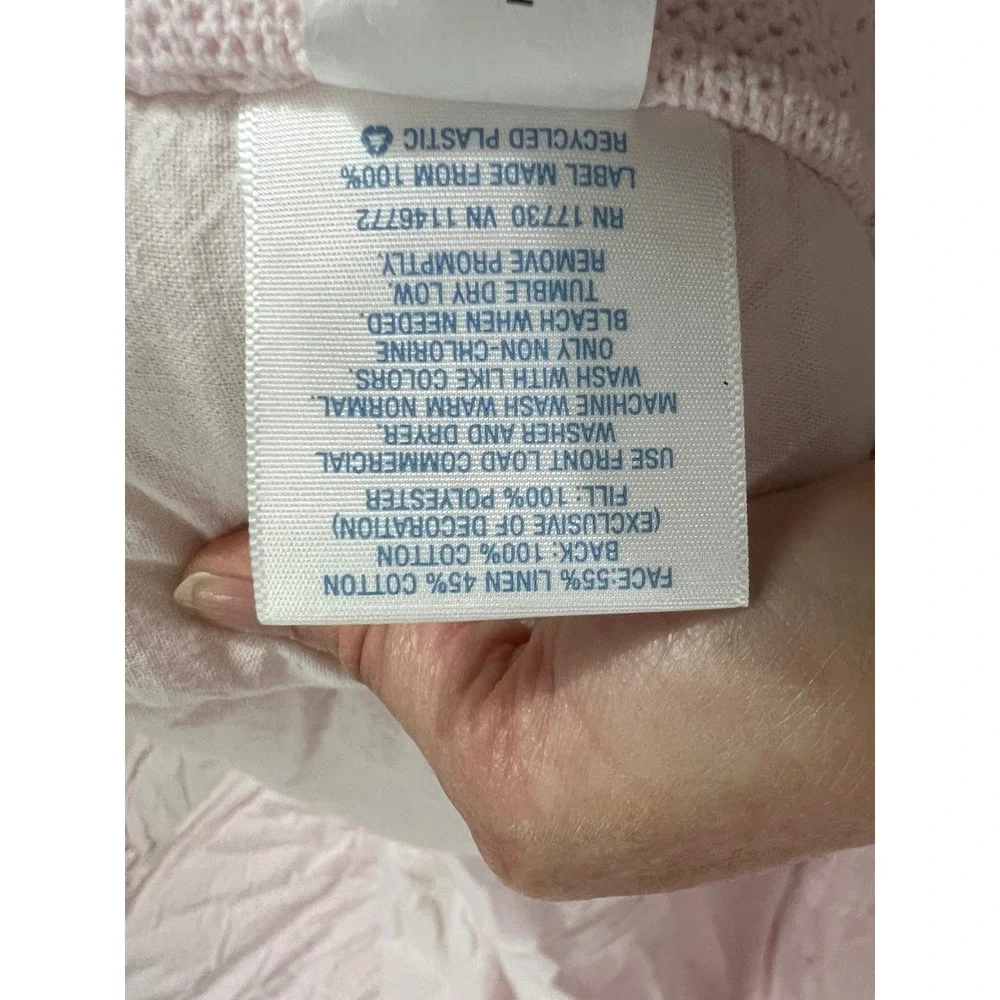Simply Shabby Chic Pink Crochet Lace Trim King Comforter